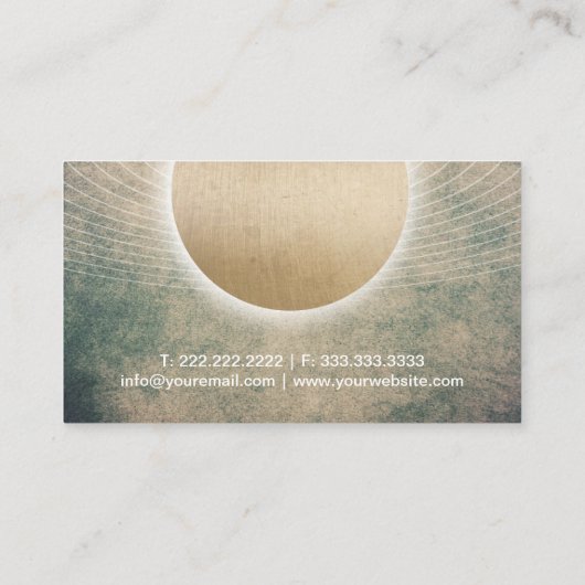 Yoga Instructor Ggloed Gold Circle Visitekaartje (Achterkant)