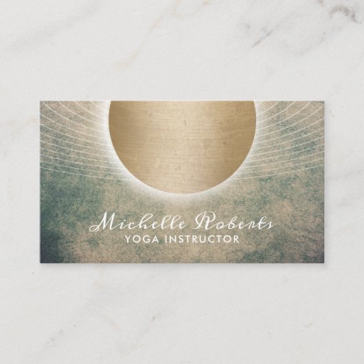Yoga Instructor Ggloed Gold Circle Visitekaartje (Voorkant)