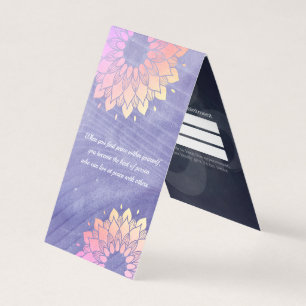 Yoga Instructor Gold Mandala Prijslijst Visitekaartjes