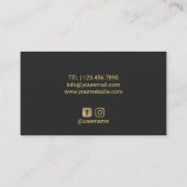 Yoga Instructor Gold Om Symbol Elegant Turquoise Visitekaartje (Achterkant)