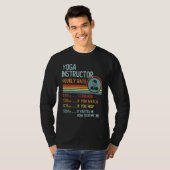 Yoga Instructor Hourly Rate T-Shirt Retro Job Titl (Devant entier)