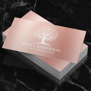 Yoga Instructor Life Coach  Tree Roos Gold Visitekaartje