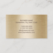 Yoga Instructor Life Tree Elegant Brown & Gold Visitekaartje (Achterkant)