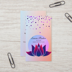 Yoga Instructor Lotus Flower Meditation Holistic Visitekaartje