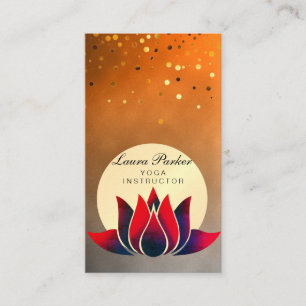 Yoga Instructor Lotus Flower Meditation Holistic Visitekaartje