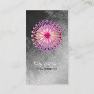 Yoga Instructor Lotus Flower Waterverf Healing Visitekaartje