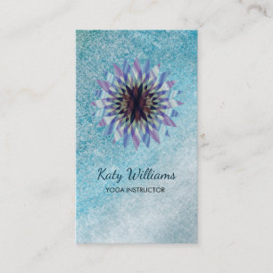 Yoga Instructor Lotus Flower Waterverf Healing Visitekaartje