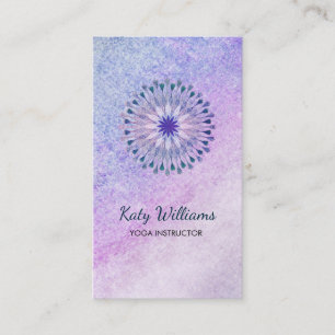 Yoga Instructor Lotus Flower Waterverf Healing Visitekaartje