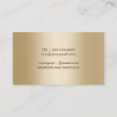 Yoga Instructor Lotus Logo Modern Paars & Gold Visitekaartje (Achterkant)