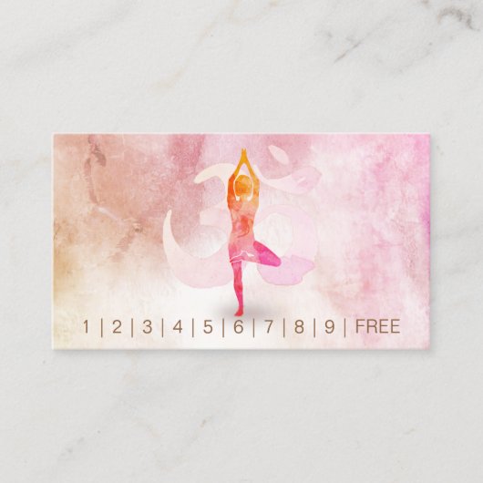 YOGA Instructor Loyalty Punch Yoga Pose Om Symbol (Voorkant)