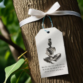 Yoga Instructor Meditatie Pose Brush Stroke Quote Cadeaulabel