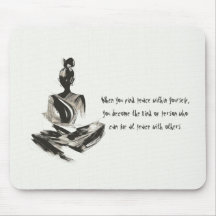 Yoga Instructor Meditatie Pose Brush Stroke Quote