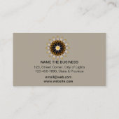 Yoga Instructor Meditation Holistic Lotus Flower Visitekaartje (Achterkant)