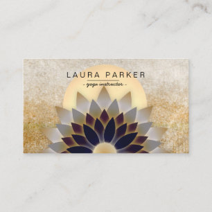 Yoga Instructor Meditation Holistic Lotus Flower Visitekaartje