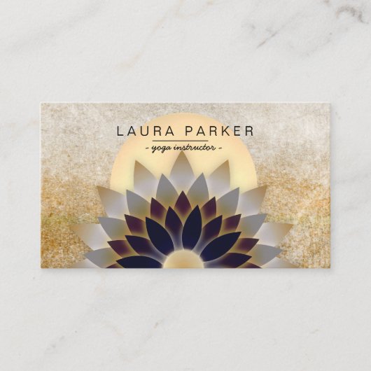 Yoga Instructor Meditation Holistic Lotus Flower Visitekaartje (Voorkant)