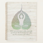 Yoga Instructor Meditation Pose Bodhi Leaf Quotes Planner (Voorkant)