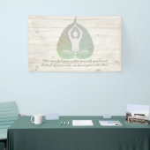 Yoga Instructor Meditation Pose Bodhi Leaf Quotes Spandoek (Beurs)