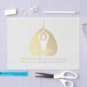 Yoga Instructor Meditation Pose Bodhi Leaf Quotes Tissuepapier (Craft)