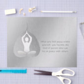 Yoga Instructor Meditation Pose Bodhi Leaf Quotes Tissuepapier (Craft)