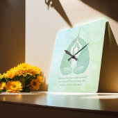 Yoga Instructor Meditation Pose Bodhi Leaf Quotes  Vierkante Klok