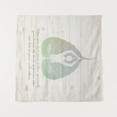 Yoga Instructor Meditation Pose Bodhi Leaf Quotes Wandkleed (Voorkant (horizontaal))