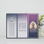 YOGA Instructor Meditation Pose Bodhi Leaf TriFold (Staand voorkant)