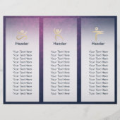 YOGA Instructor Meditation Pose Bodhi Leaf TriFold (Achterkant)