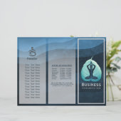 YOGA Instructor Meditation Pose Bodhi Leaf TriFold (Staand voorkant)