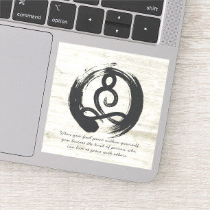 Yoga Instructor Meditation Pose Healer ZEN Citaten Sticker