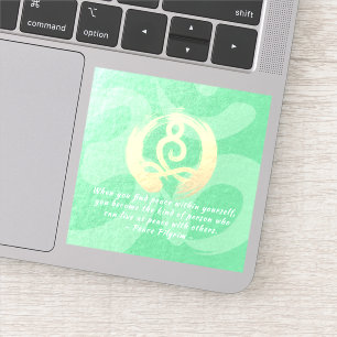Yoga Instructor Meditation Pose Healer ZEN Citaten Sticker