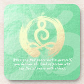 Yoga Instructor Meditation Pose Zen OM Sign Quotte Bier Onderzetter (Voorkant)