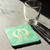 Yoga Instructor Meditation Pose Zen OM Sign Quotte Bier Onderzetter