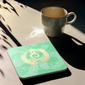 Yoga Instructor Meditation Pose Zen OM Sign Quotte Bier Onderzetter