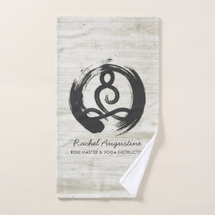 Yoga Instructor Meditation Pose Zen Symbol Quotes Bad Handdoek
