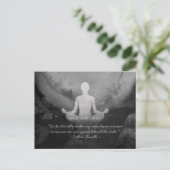 Yoga Instructor Meditation Pose Zen Symbol Quotes Briefkaart (Staand voorkant)