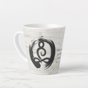 Yoga Instructor Meditation Pose Zen Symbol Quotes Latte Mok