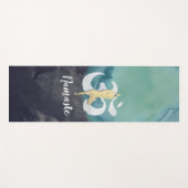 Yoga Instructor Meditation Tree Posture OM-symbool Yogamat (Voorkant (horizontaal))