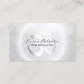 Yoga Instructor Modern Silver Te Sign Visitekaartje (Voorkant)