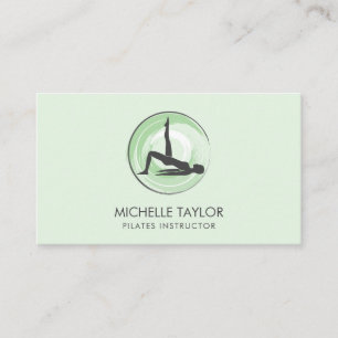 Yoga Instructor Pilates Fitness Modern Namaste Bus Visitekaartje