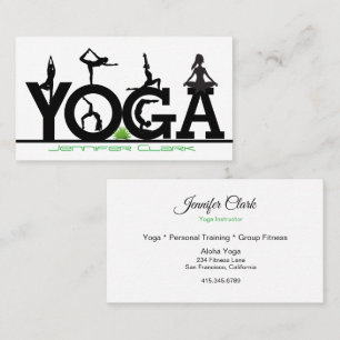 Yoga Instructor & Poses Visitekaartje
