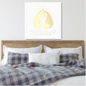 Yoga Instructor Quote Meditation Pose Bodhi Leaf C Canvas Afdruk (Insitu (Slaapkamer))