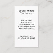 Yoga Instructor Rainbow Colour Tree Visitekaartje (Achterkant)