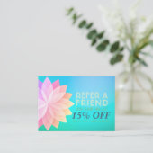 YOGA Instructor Referral Colorful Lotus Mandala (Staand voorkant)