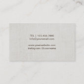 Yoga Instructor Roos Gold Tree Elegant Linen Visitekaartje (Achterkant)