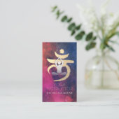 Yoga Instructor Root Chakra Symbol Meditation Pose Visitekaartje (Staand voorkant)