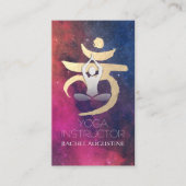 Yoga Instructor Root Chakra Symbol Meditation Pose Visitekaartje (Voorkant)