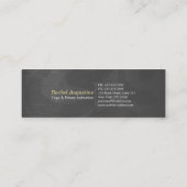 Yoga Instructor Silver Gold Meditation Pose ZEN OM Mini Visitekaartje (Achterkant)