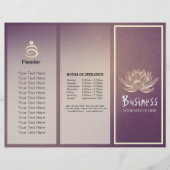 Yoga Instructor Studio Brochure Tri-Fold Lotus (Devant)