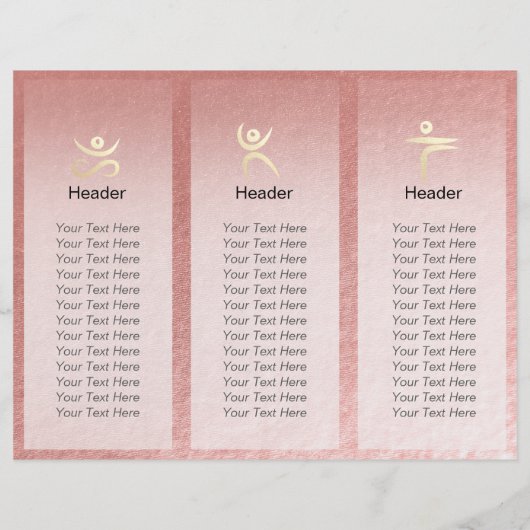 Yoga Instructor Studio Brochure Tri-Fold Lotus (Dos)