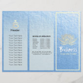 Yoga Instructor Studio Brochure Tri-Fold Lotus (Devant)